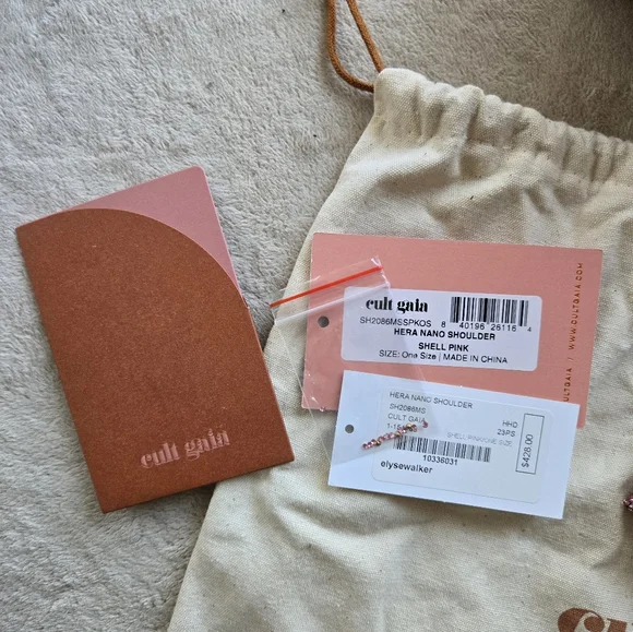 Cult Gaia Hera Nano Shoulder Bag in Shell Pink